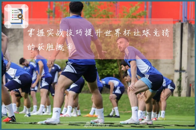 掌握实战技巧提升世界杯让球竞猜的获胜概率